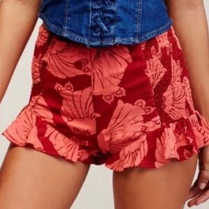Free People Merpati Ruffle Shorts